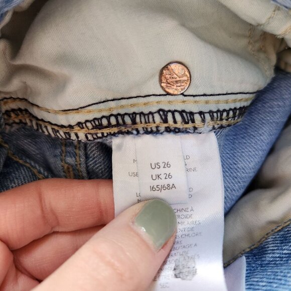 We The Free People Light Wash Jeans Stovepipe Denim Women's 26 - Picture 8 of 12